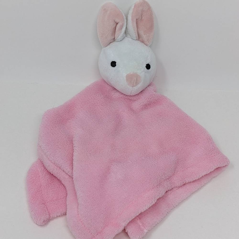 𝅺MOON & Stars Lovey Baby Rabbit Bunny Pink White